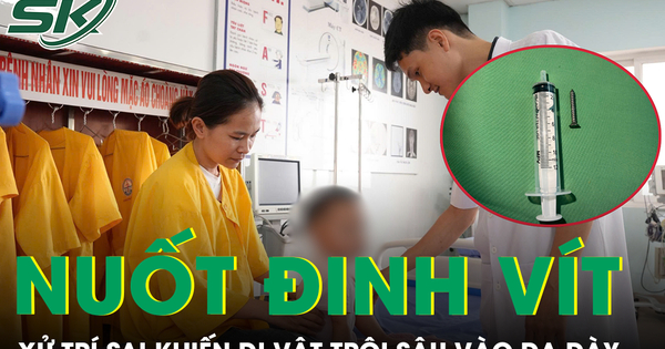 Bé 21 tháng tuổi nuốt đinh vít, người nhà xử trí sai cách khiến dị vật trôi sâu vào dạ dày