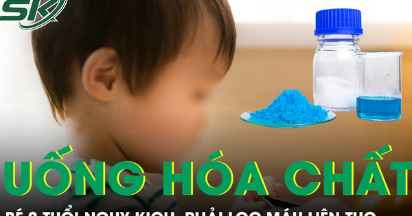 Bé 2 tuổi nguy kịch do uống nhầm hóa chất anh trai mang ở trường về