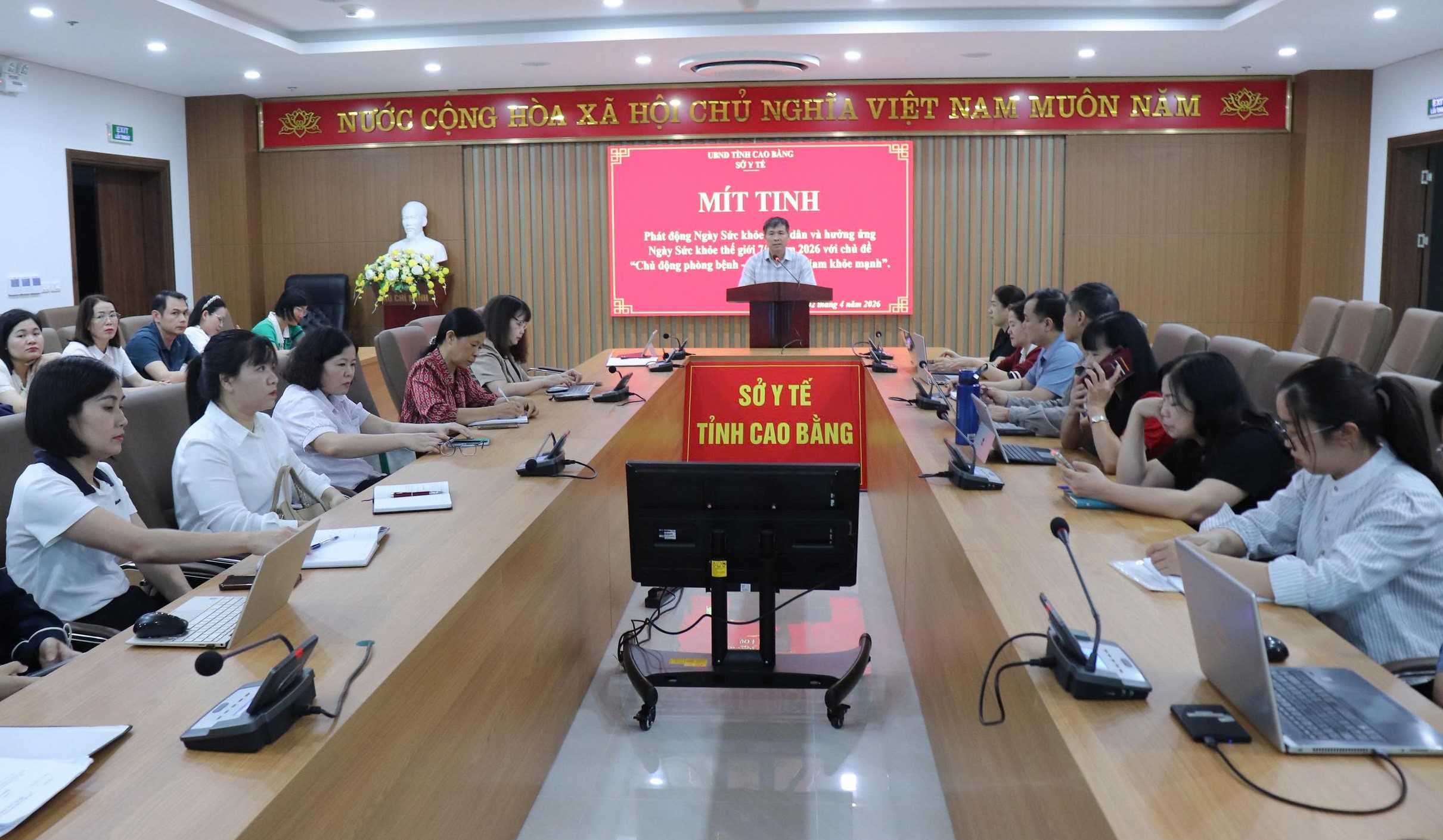 Cao Bằng hưởng ứng Ngày sức khỏe toàn dân 7/4, nâng cao ý thức phòng bệnh trong cộng đồng- Ảnh 1.