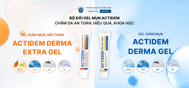 Hiệu quả của gel giảm mụn và mờ thâm Actidem: Khác nhau ở điểm nào?- Ảnh 1.
