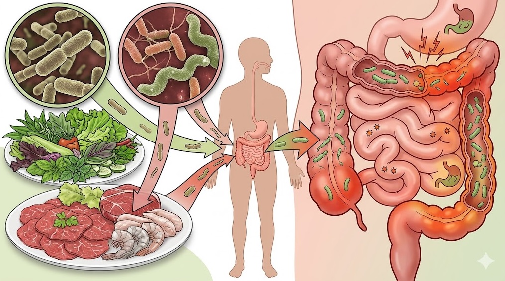 Dễ mắc nhiễm khuẩn đường ruột trong mùa hè từ thói quen ăn đồ sống- Ảnh 1.