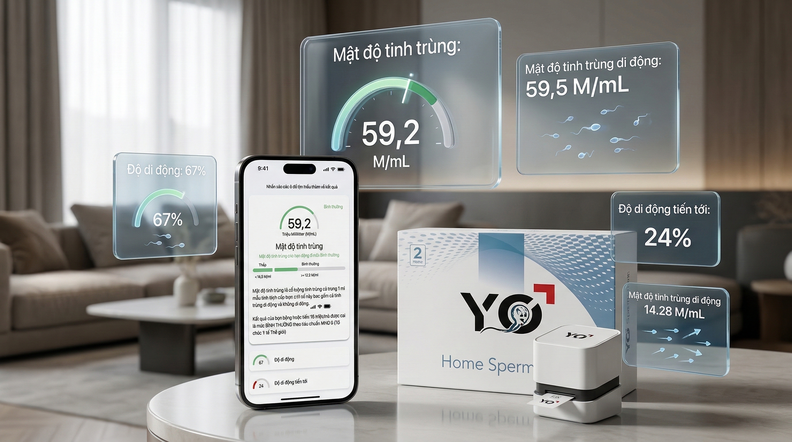 YO Home Sperm Test 3.0 - từng bước nâng cao chất lượng xét nghiệm tinh dịch đồ tại nhà- Ảnh 2.