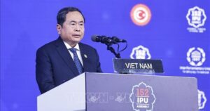 Chủ tịch Quốc hội Trần Thanh Mẫn phát biểu tại Phiên thảo luận chung Đại hội đồng IPU-152