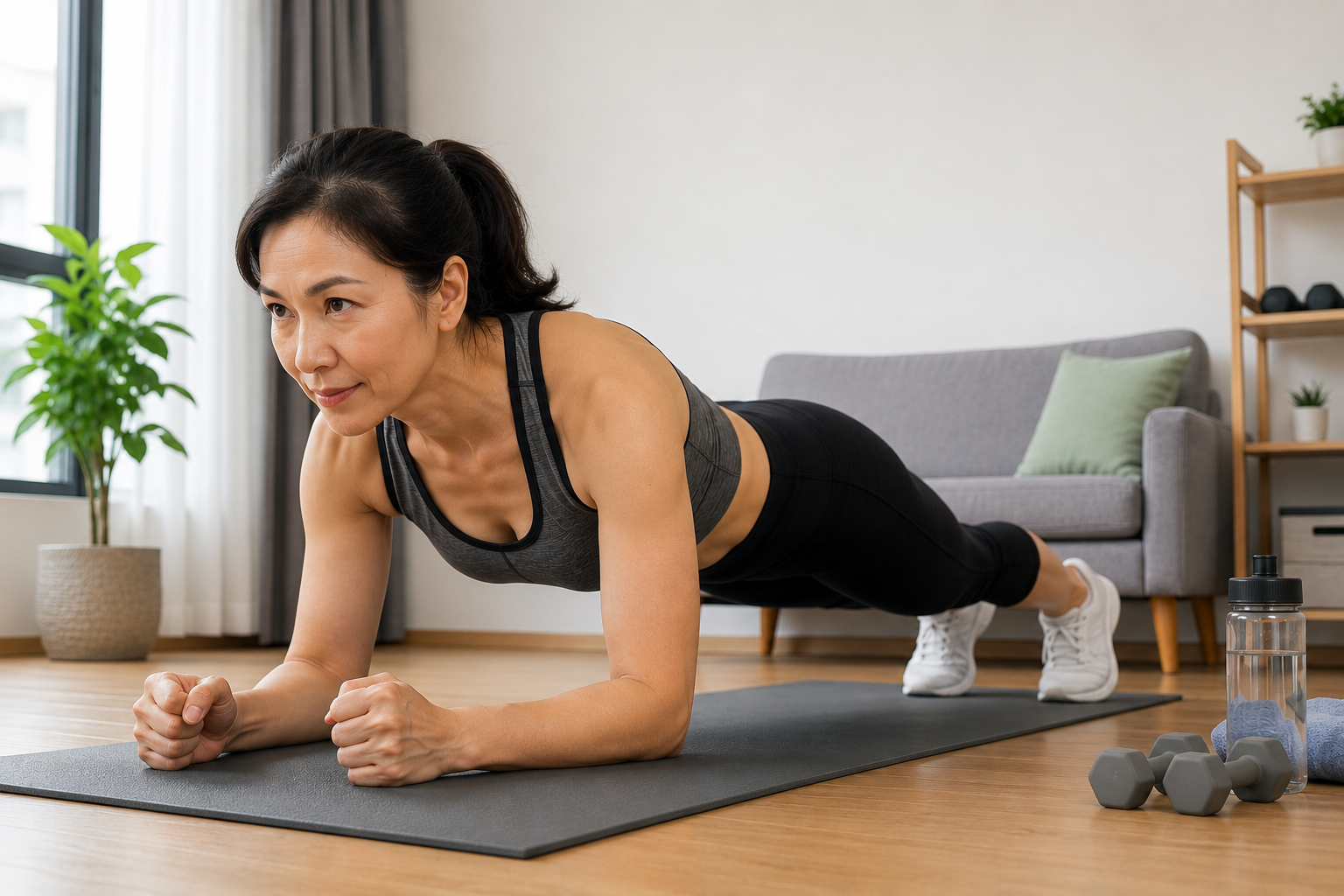 Plank đúng cách để giảm mỡ bụng hiệu quả- Ảnh 2.
