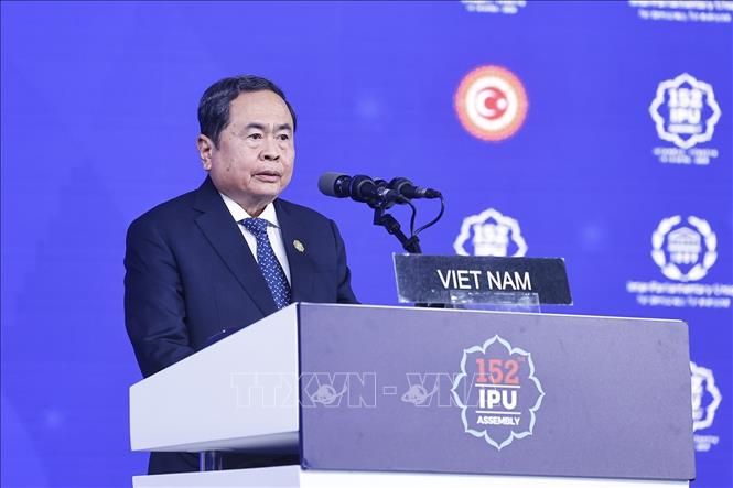 Chủ tịch Quốc hội Trần Thanh Mẫn phát biểu tại Phiên thảo luận chung Đại hội đồng IPU-152- Ảnh 3.