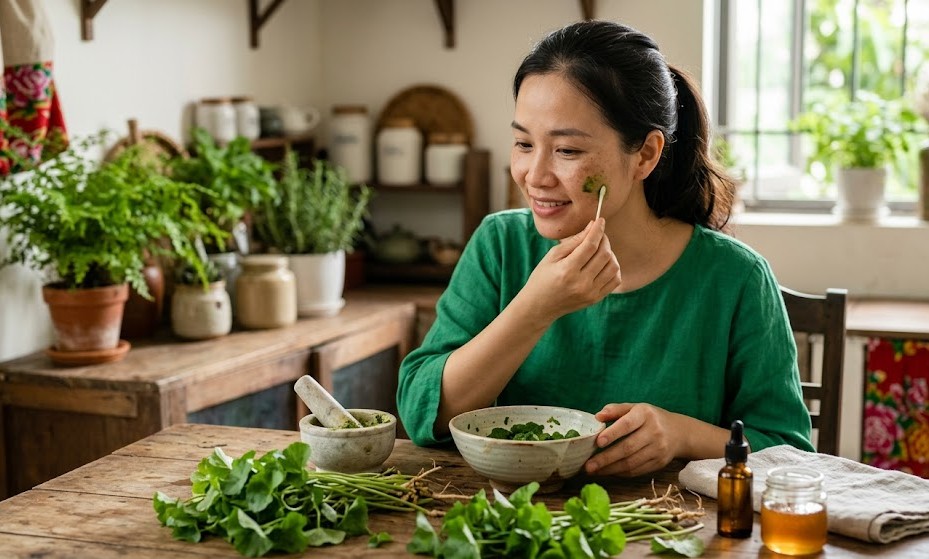 Mẹo chữa nám da từ rau má- Ảnh 2. Mẹo chữa nám da từ rau má- Ảnh 2.