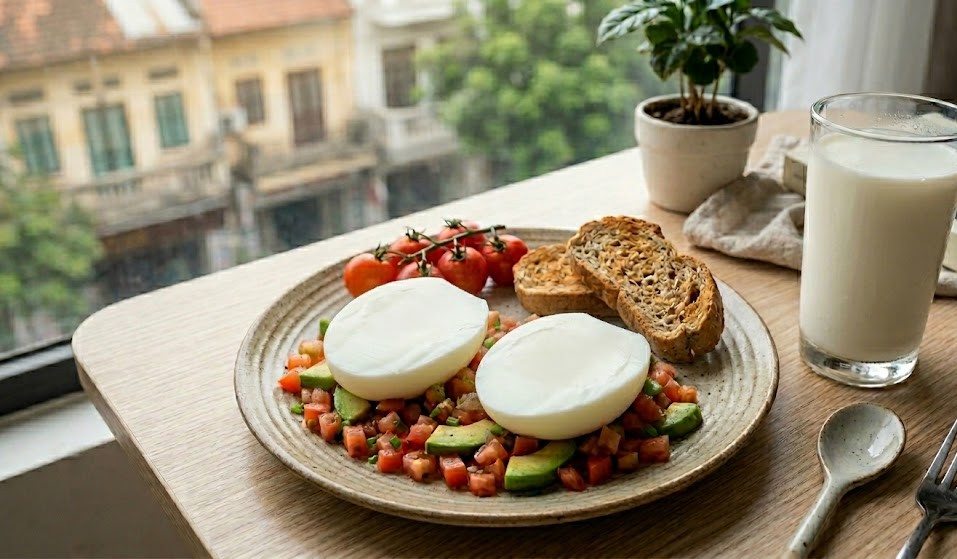 Bữa sáng với lòng trắng trứng gà và sữa giúp giữ dáng hiệu quả- Ảnh 1. Bữa sáng với lòng trắng trứng gà và sữa giúp giữ dáng hiệu quả- Ảnh 1.
