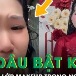 Cô dâu bật khóc giữa hôn lễ, xóa sạch lớp makeup 4 triệu sau vài giờ