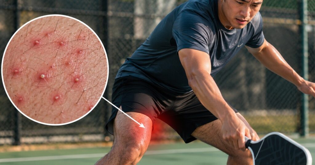 Chơi Pickleball, bóng đá mùa nóng: Nam giới dễ bị nhiễm trùng da