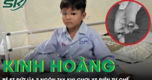 Kinh hoàng: Bé trai 5 tuổi đứt lìa 2 ngón tay khi chơi xe điện tự chế