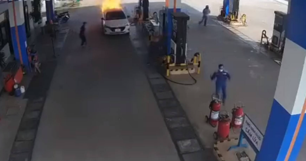 Vụ cháy ô tô tại cây xăng, 2 người tử vong ở Đà Nẵng: Trên xe chở hàng chục khối pin và nhiều ắc quy