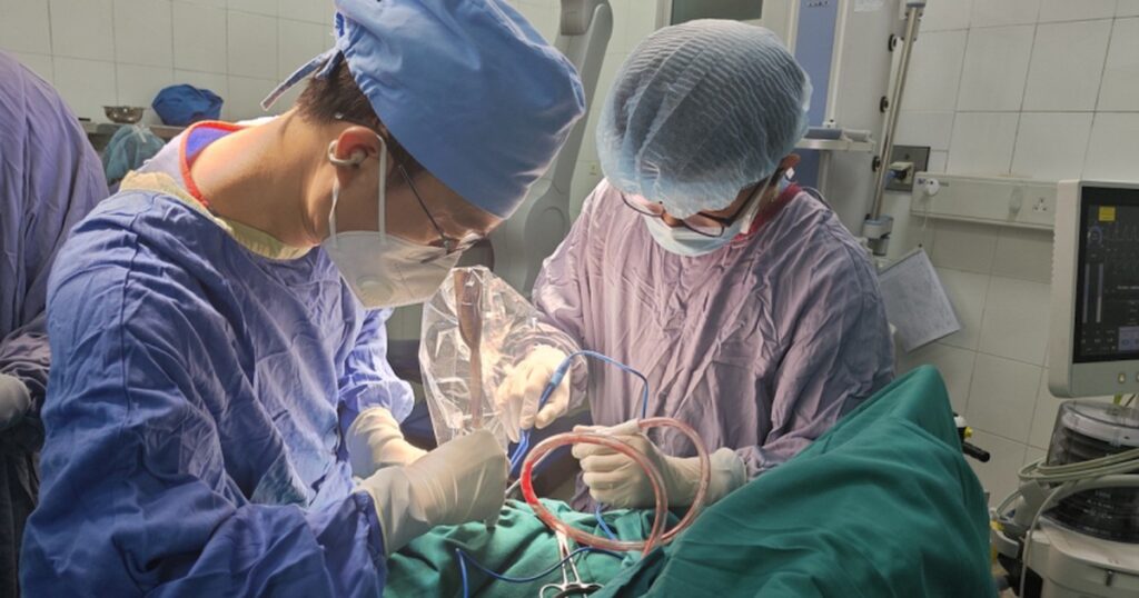 Bé trai nhập viện cấp cứu khẩn do bị dao cắm vào đầu trong lúc chơi đùa