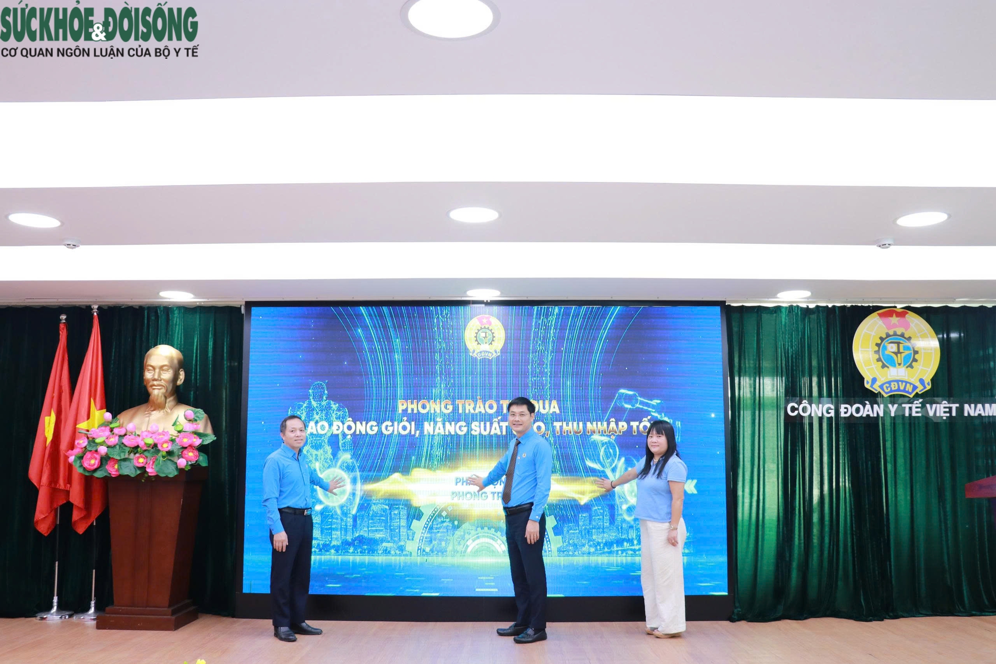 base64-178080065785931838802 Công đoàn Y tế Việt Nam phát động phong trào thi đua 'Lao động giỏi, năng suất cao, thu nhập tốt'- Ảnh 1.