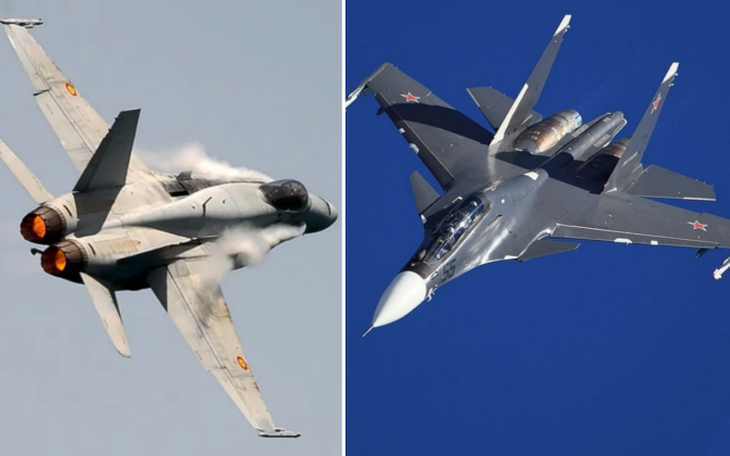 Tiêm kích Su-30SM2 Nga luyện đòn đánh sở chỉ huy và chiến hạm NATO- Ảnh 2.