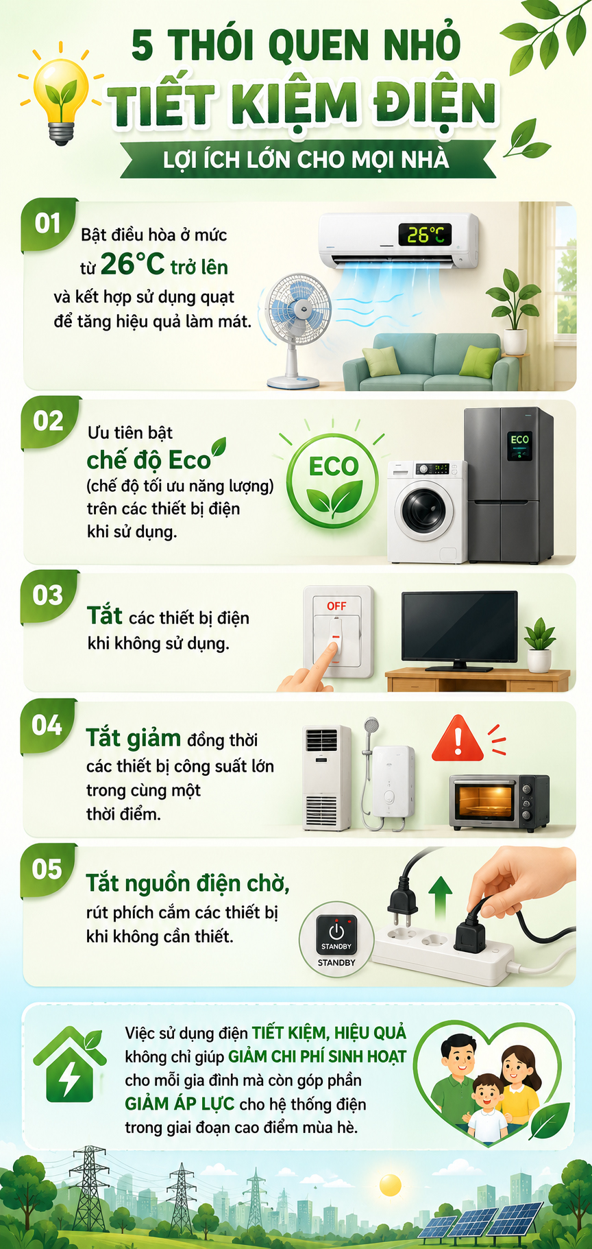 meo-tiet-kiem-dien-ngay-nang-nong-17797022892811004790926 '2 bật 3 tắt' giúp hóa đơn tiền điện giảm đáng kể- Ảnh 1.