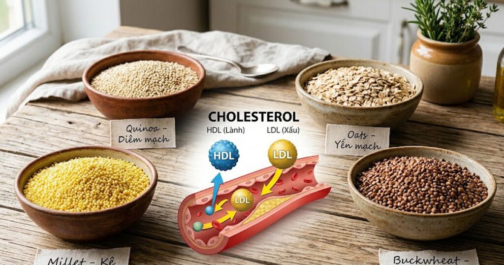 7 loại ngũ cốc nguyên hạt giúp cải thiện cholesterol