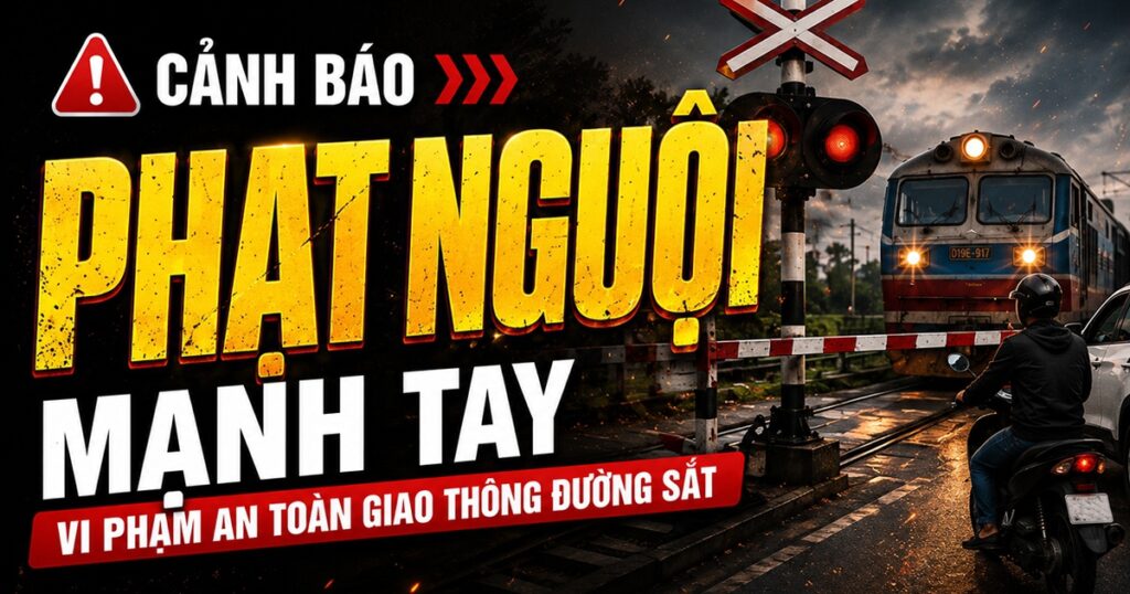 Phạt nguội đến 20 triệu đồng nếu cố tình ‘vượt rào’ đường sắt