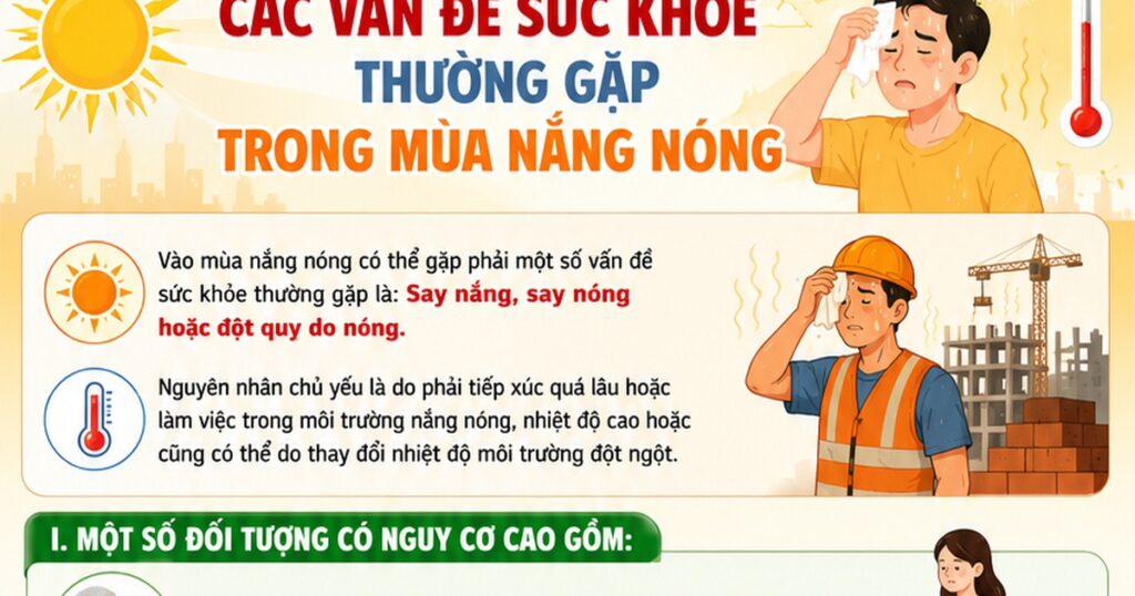 Các vấn đề sức khỏe thường gặp mùa nắng nóng và cách xử trí