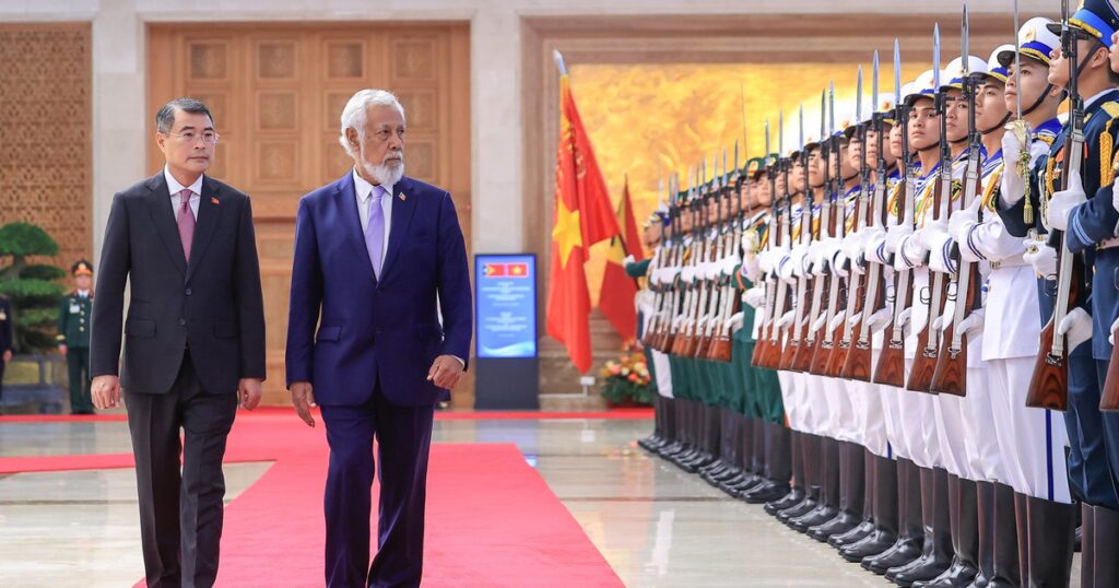 Thủ tướng Lê Minh Hưng chủ trì đón Thủ tướng Timor-Leste