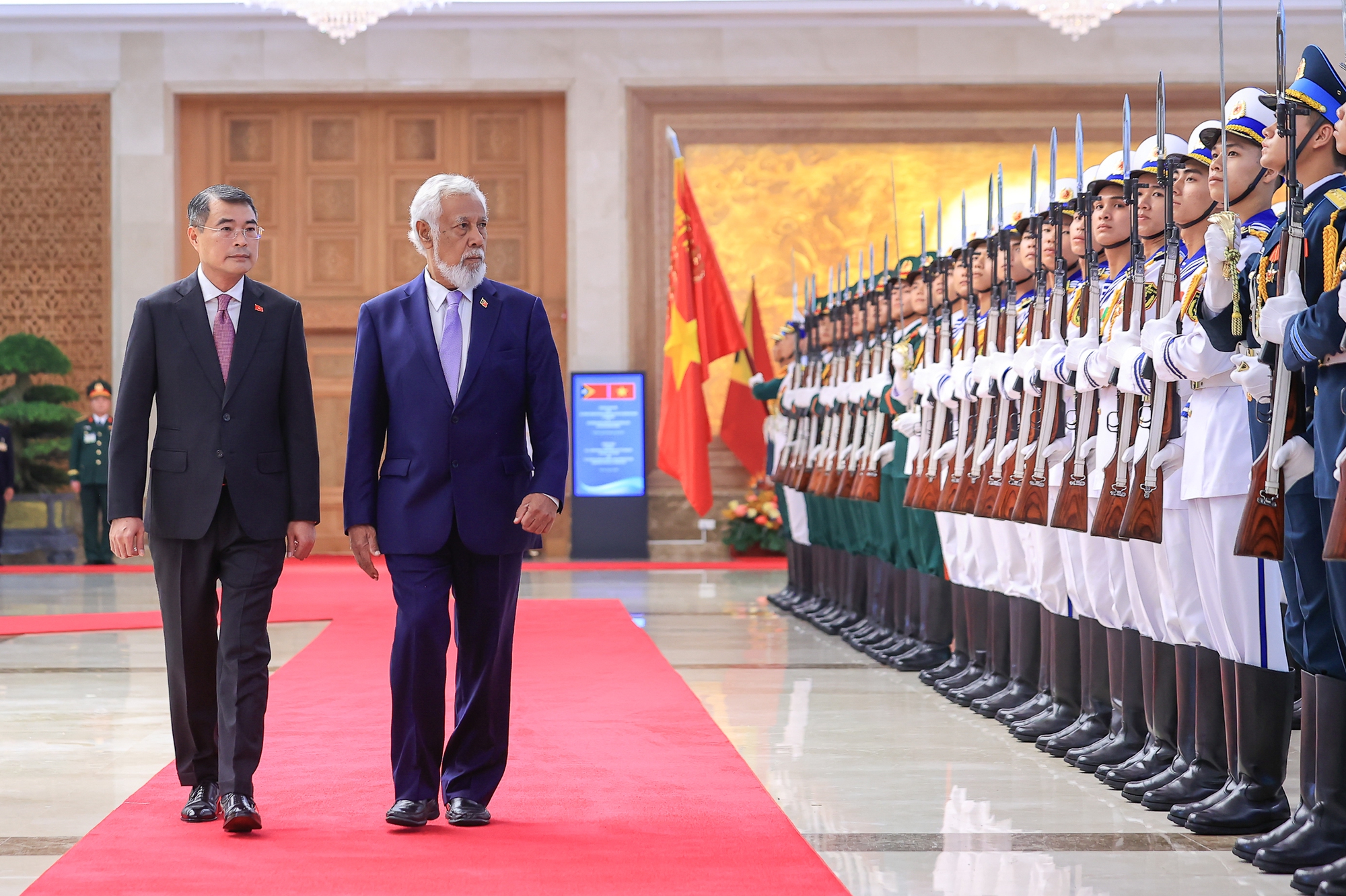 thu-tuong-17810045901151296966928 Thủ tướng Lê Minh Hưng chủ trì đón Thủ tướng Timor-Leste- Ảnh 2.