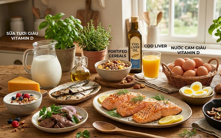 Vitamin D có nhiều trong thực phẩm nào?