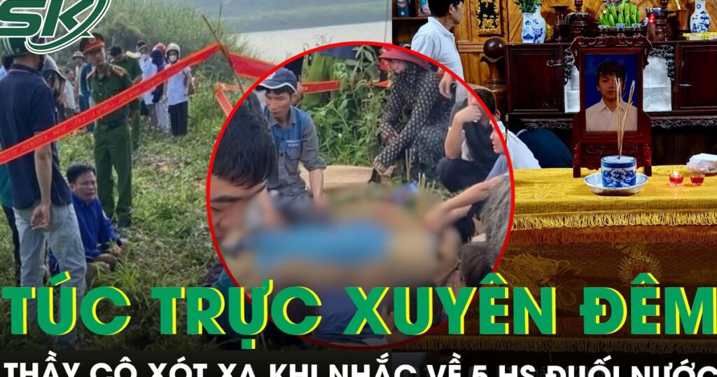 Không khí đau thương bao trùm gia đình 5 nam sinh gặp nạn khi tắm sông ở Phú Thọ, thầy cô túc trực xuyên đêm