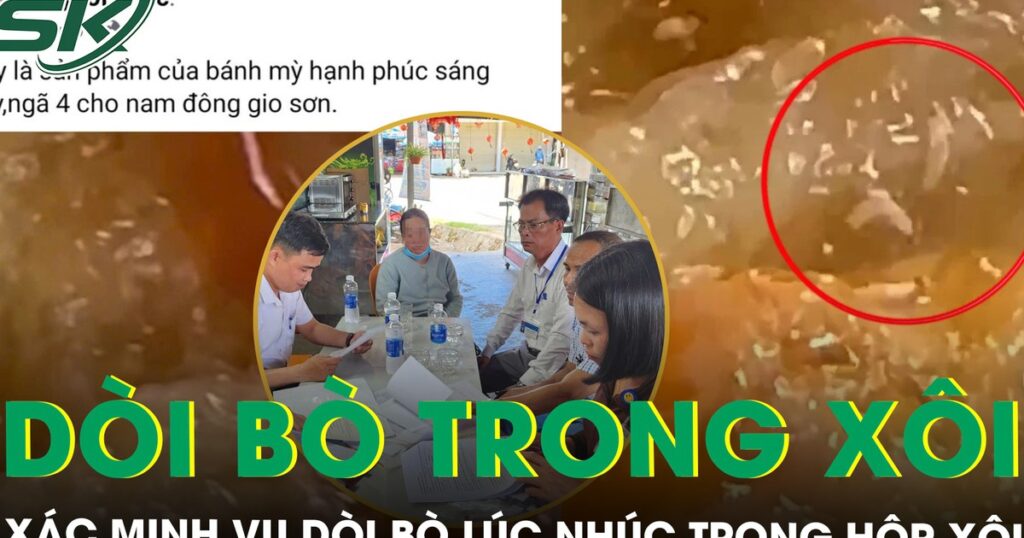 Kinh hãi dòi bò lúc nhúc trong hộp xôi mua tại tiệm bánh mì, công an xã vào cuộc xác minh