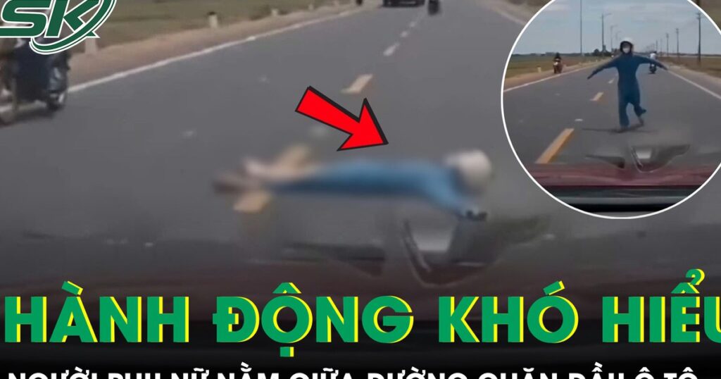 Người phụ nữ lao ra nằm giữa đường, chặn đầu ô tô gây xôn xao dư luận