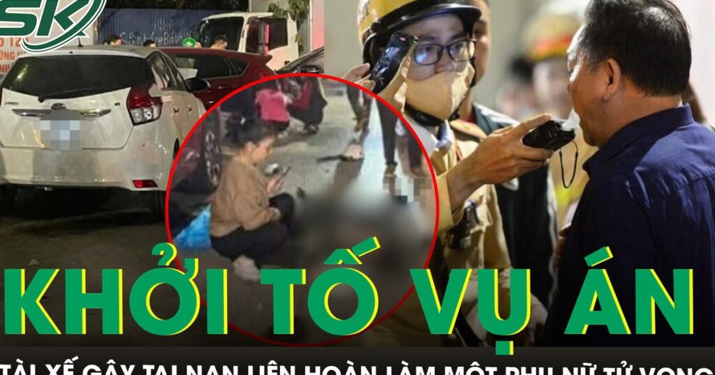 Khởi tố vụ án tài xế say xỉn gây tai nạn liên hoàn làm một phụ nữ tử vong trên phố Nguyễn Chánh